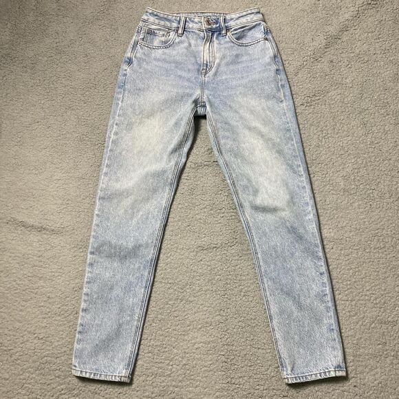 American Eagle Mom Jean Light Wash Size 00 - Picture 1 of 8